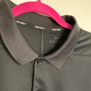 Nike Golf Polo Black Size Large Dri-Fit